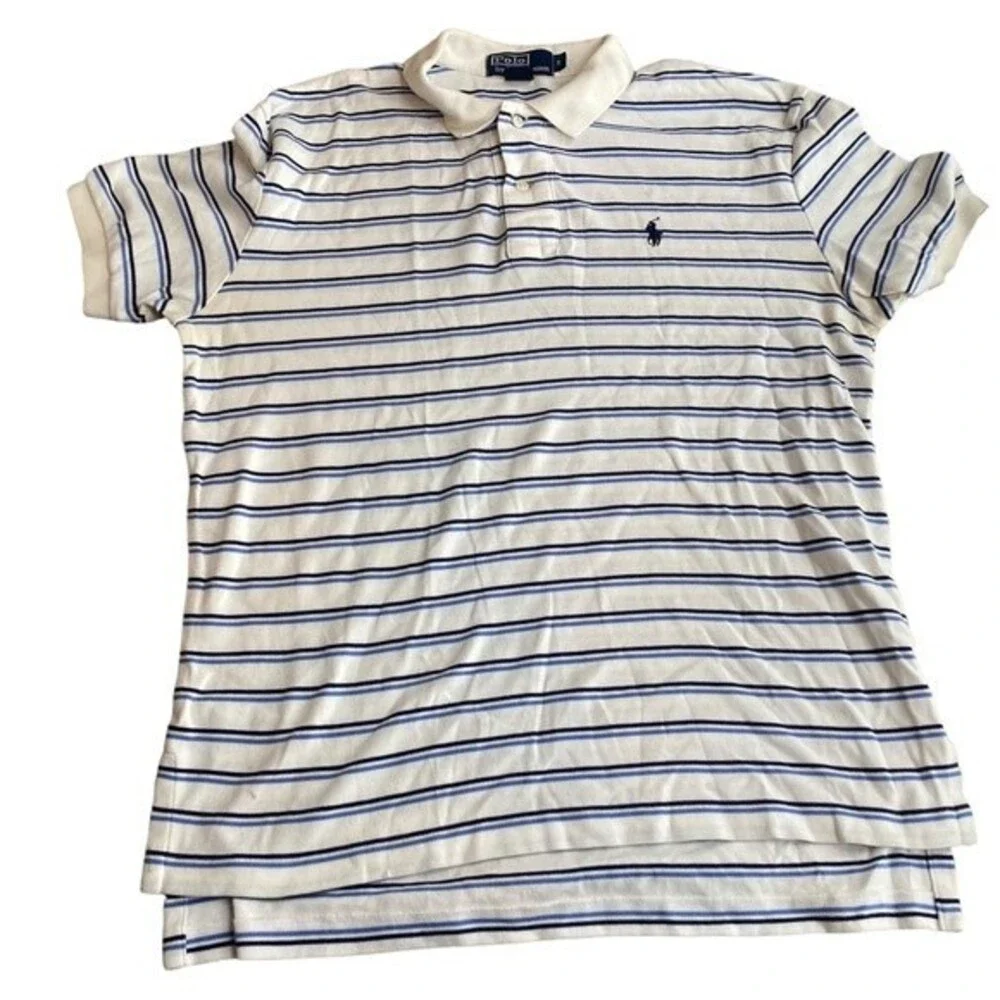 Polo Ralph Lauren blue stripe classic polo size‎ S